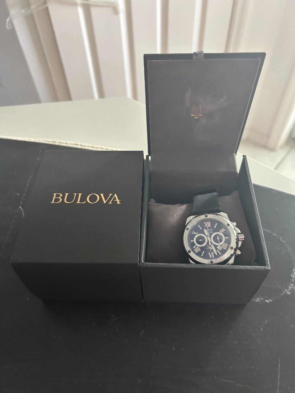 Bulova 98B258 Marine Star Blue Dial Black Rubber Strap Men's 44mm Quartz Watch